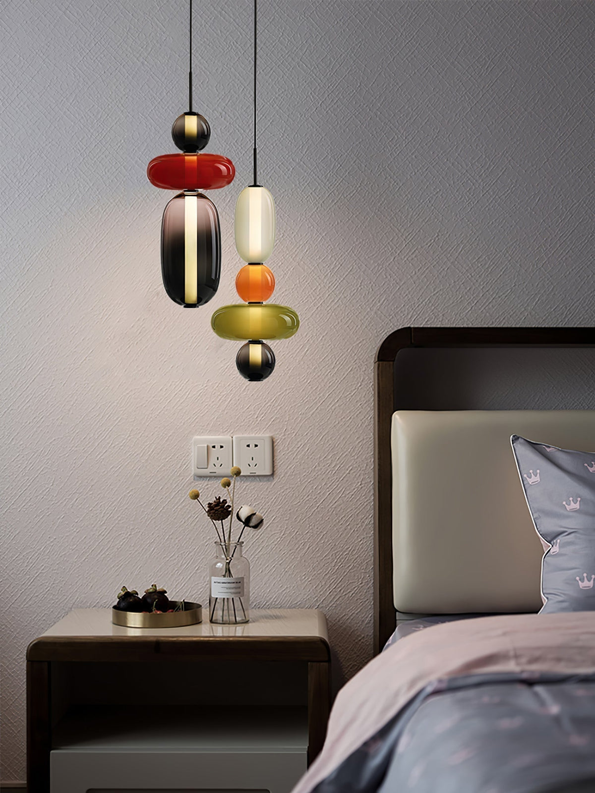 Daelen hanglamp van glas en acryl