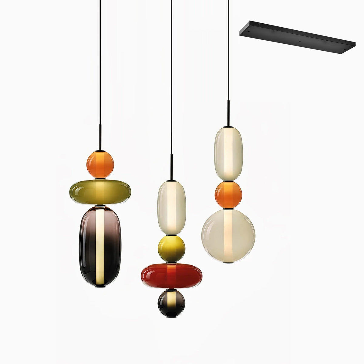 Daelen hanglamp van glas en acryl