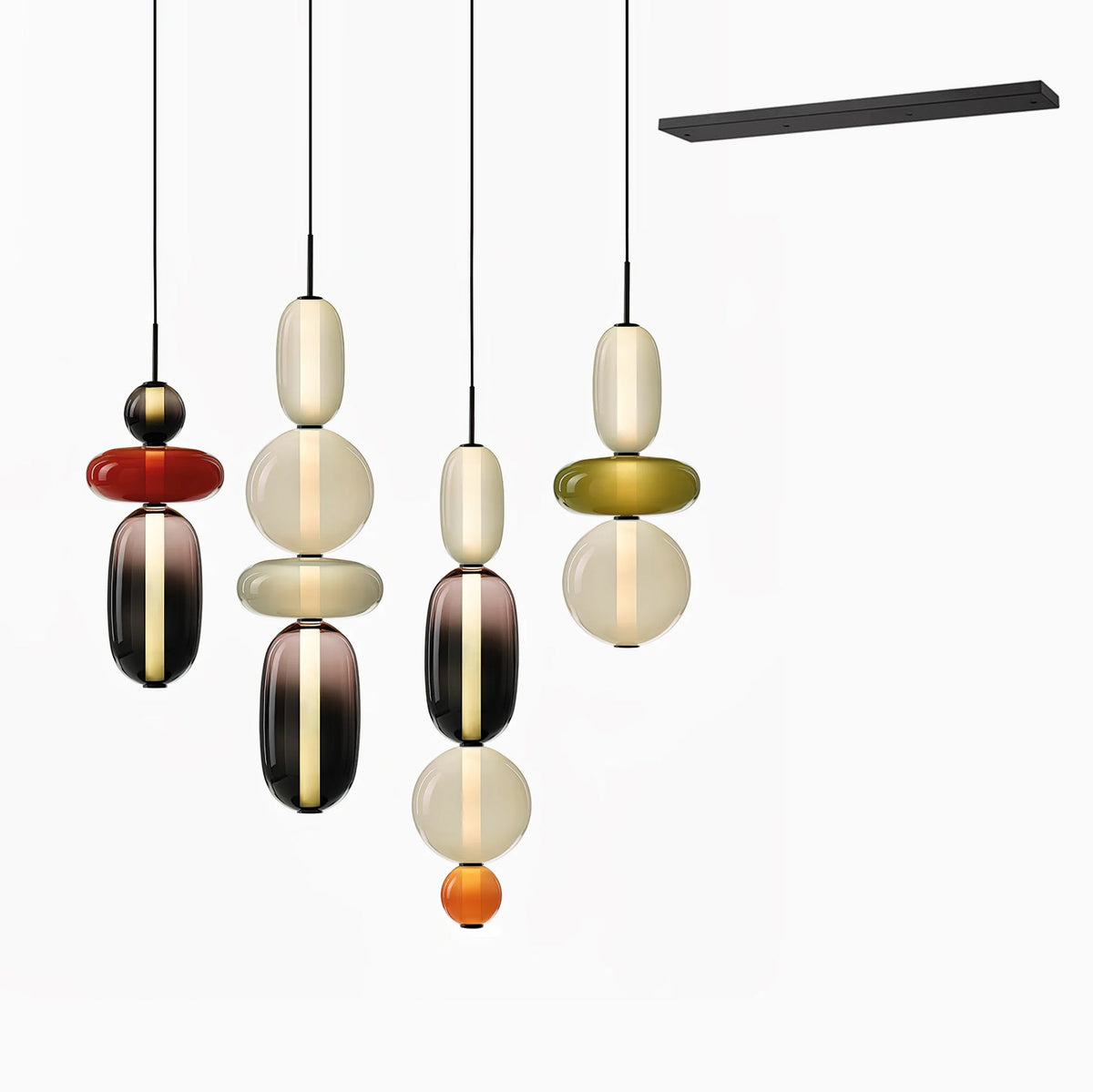 Daelen hanglamp van glas en acryl