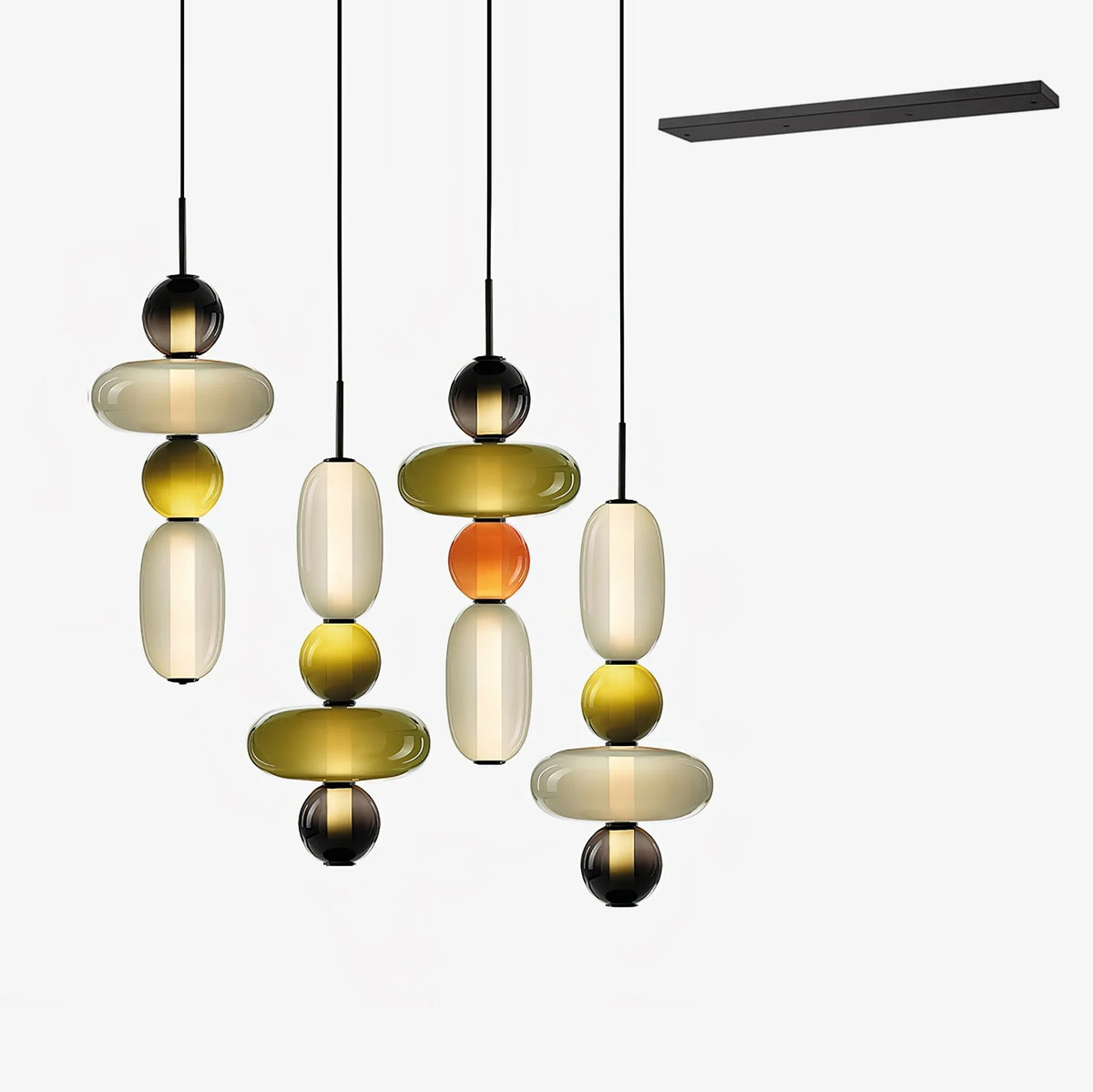 Daelen hanglamp van glas en acryl