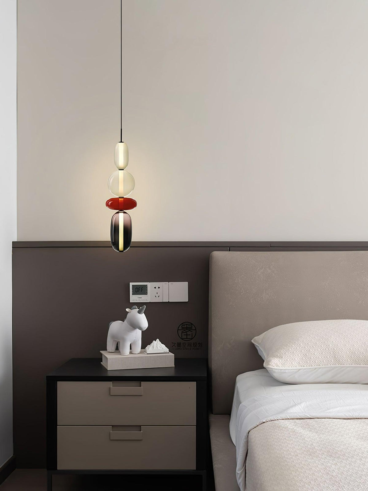 Daelen hanglamp van glas en acryl