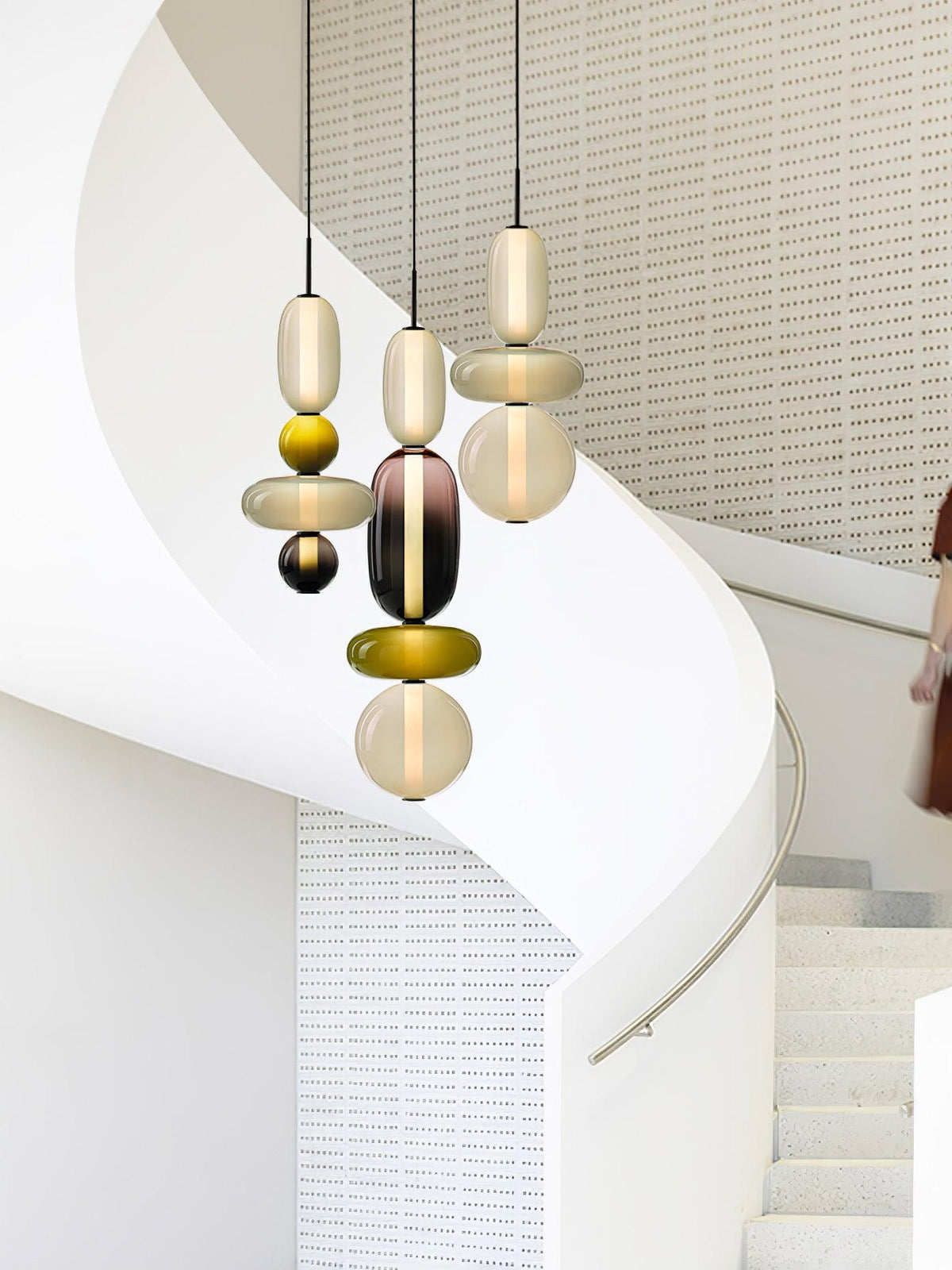 Daelen hanglamp van glas en acryl