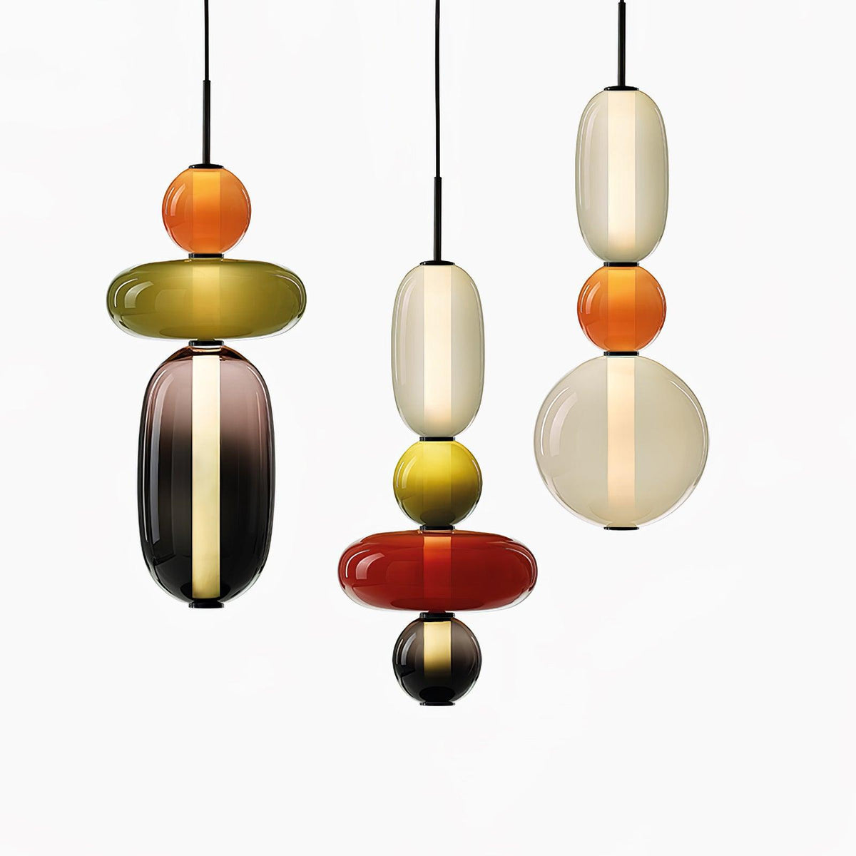 Daelen hanglamp van glas en acryl