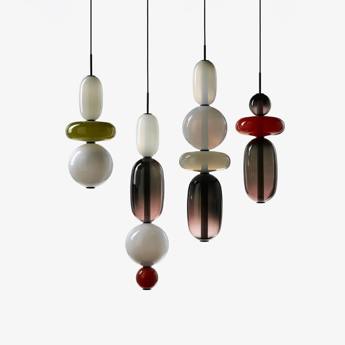 Daelen hanglamp van glas en acryl