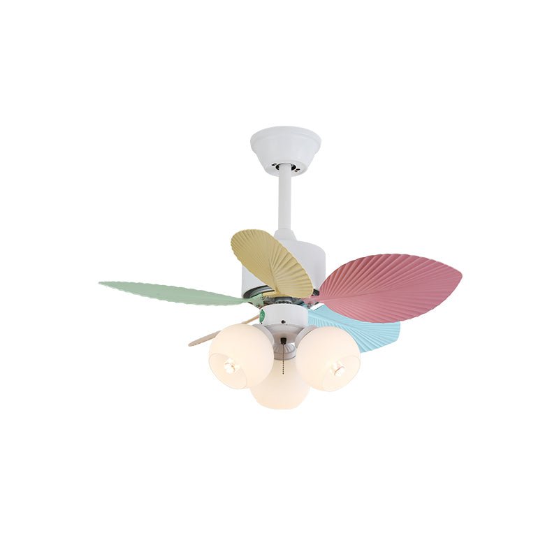 Celoia kleurrijke plafondventilator met verlichting van glas