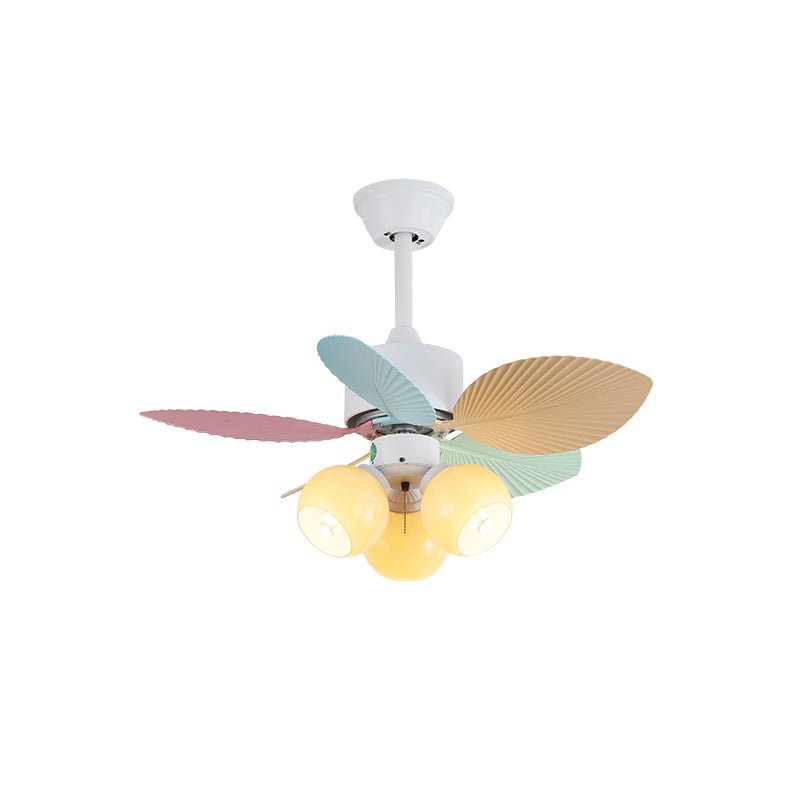 Celoia kleurrijke plafondventilator met verlichting van glas