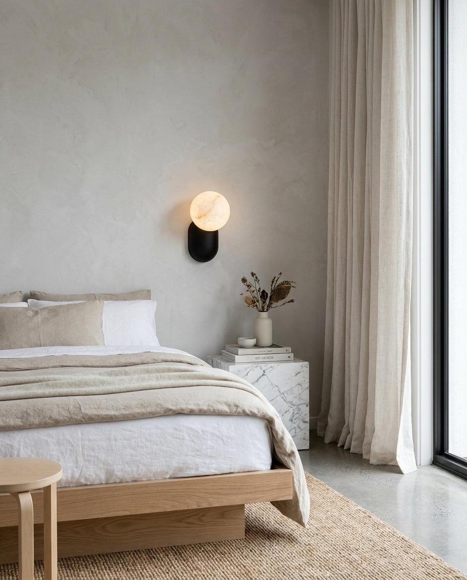 Keststone Albasten wandlamp