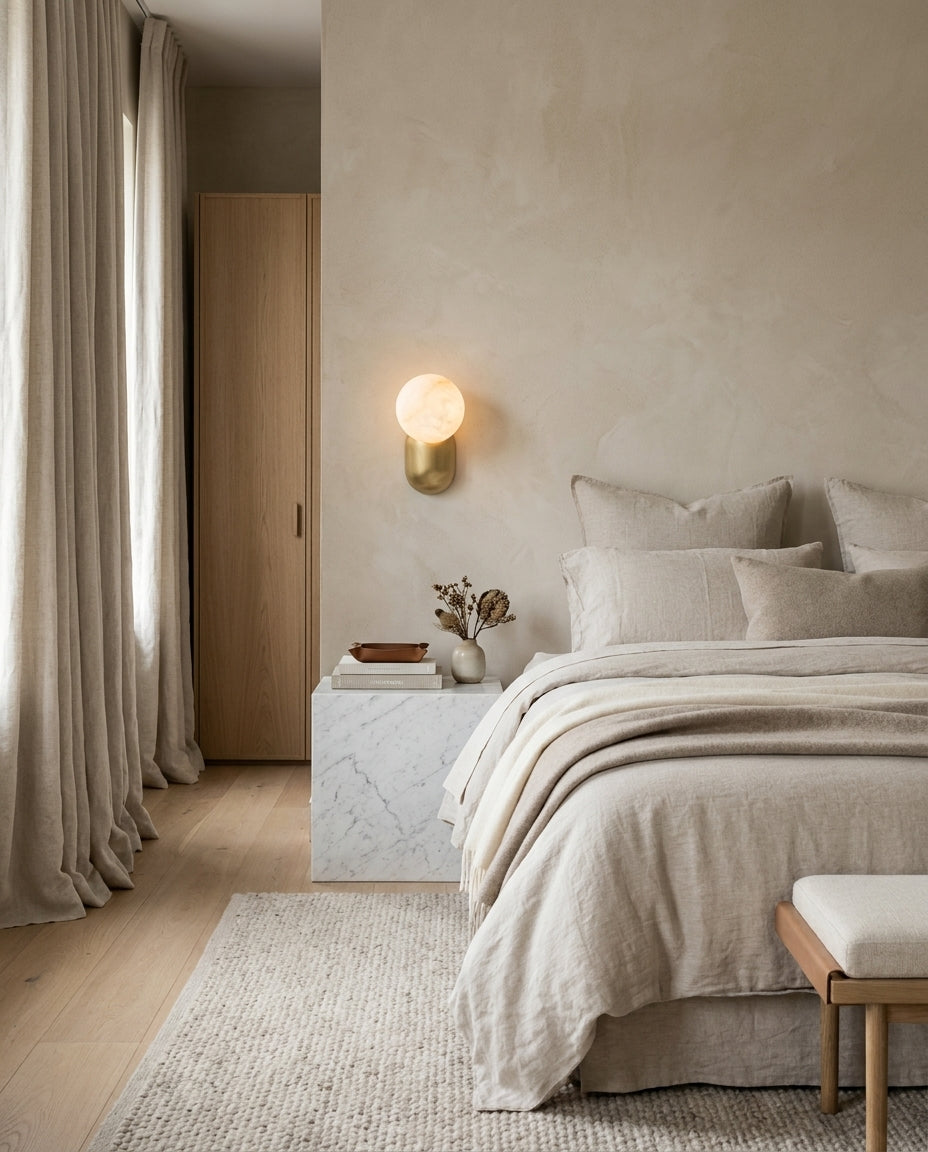Keststone Albasten wandlamp