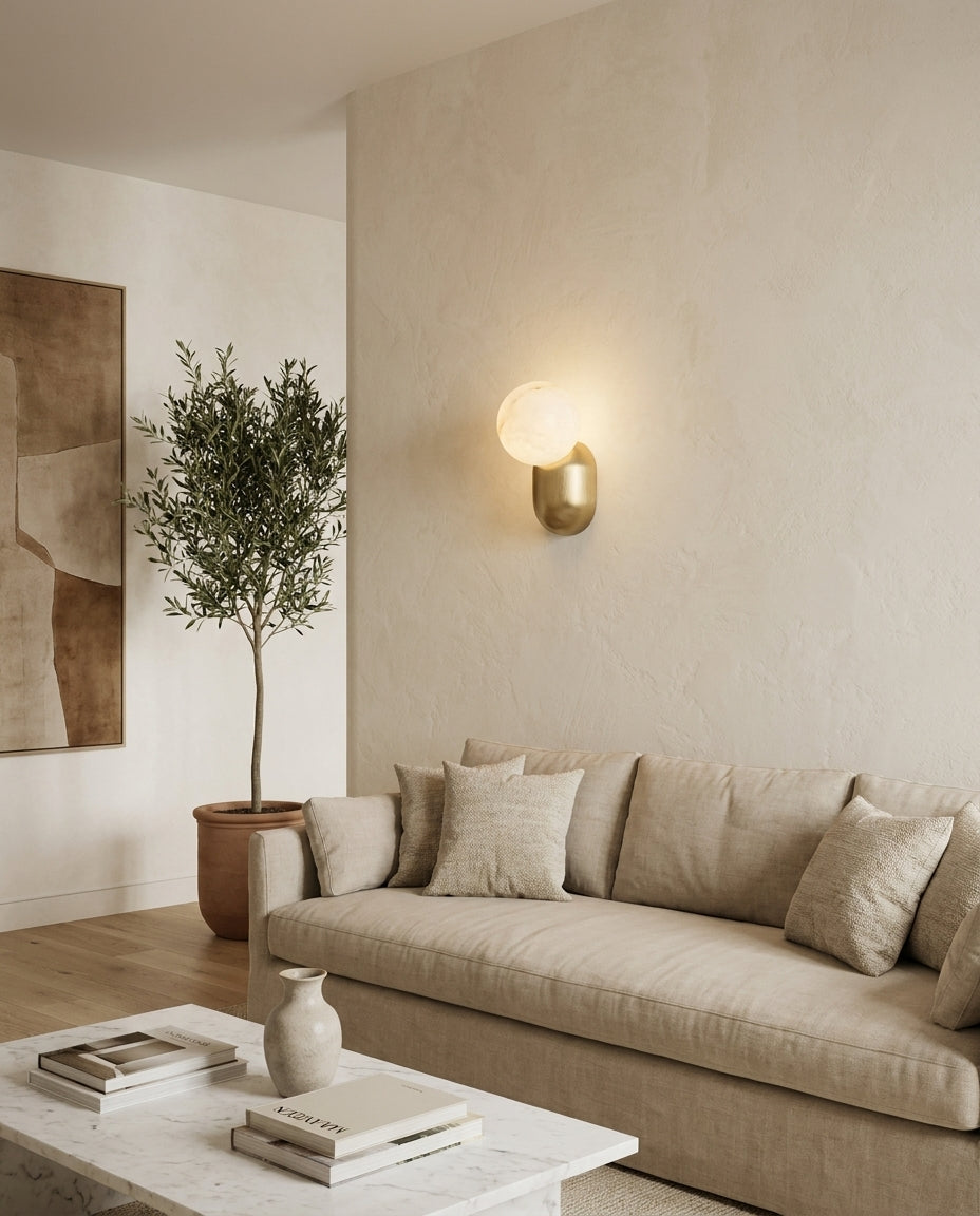 Keststone Albasten wandlamp