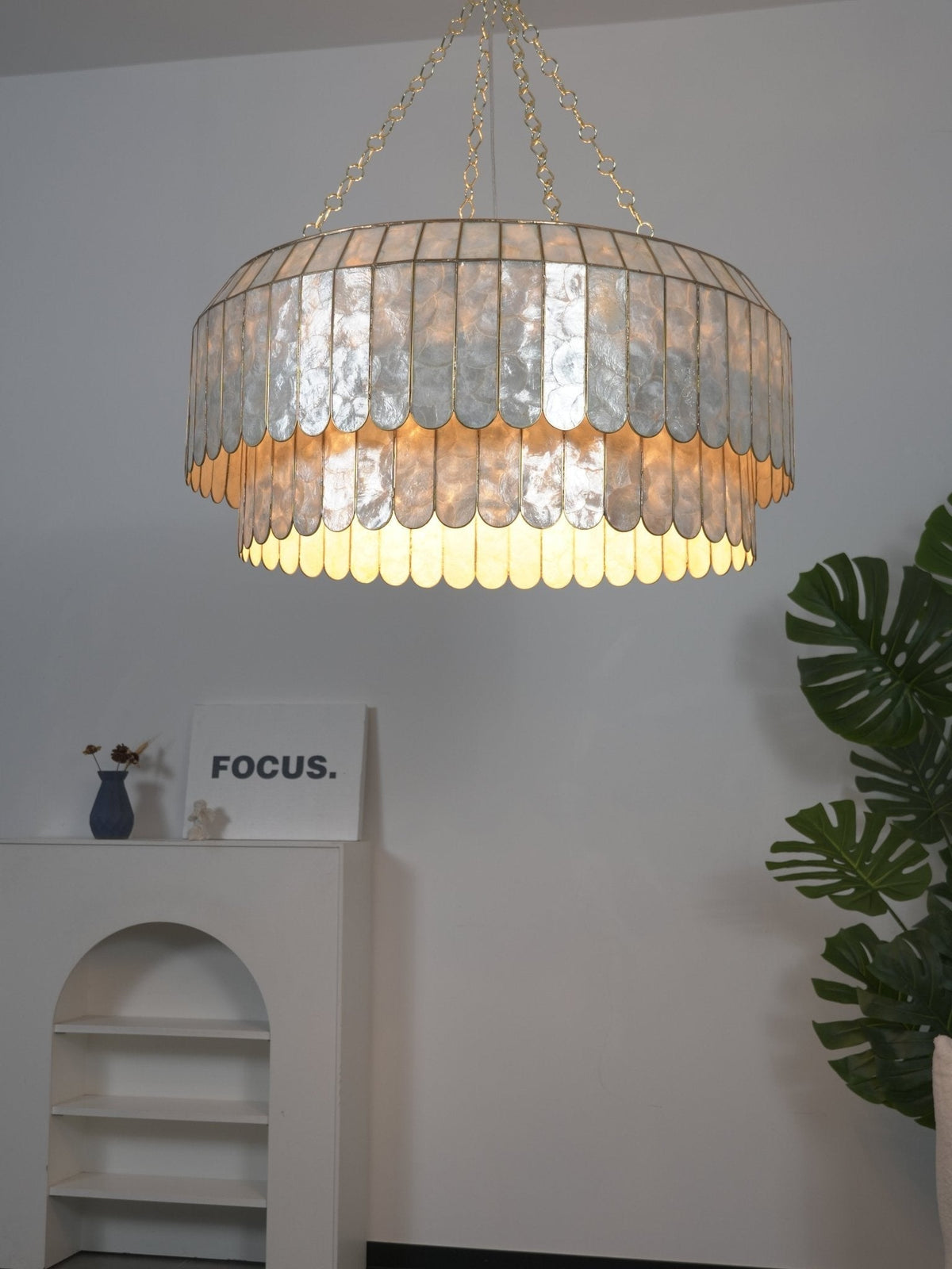 Holz Goudschelp Metaal Aurelia Kroonluchter