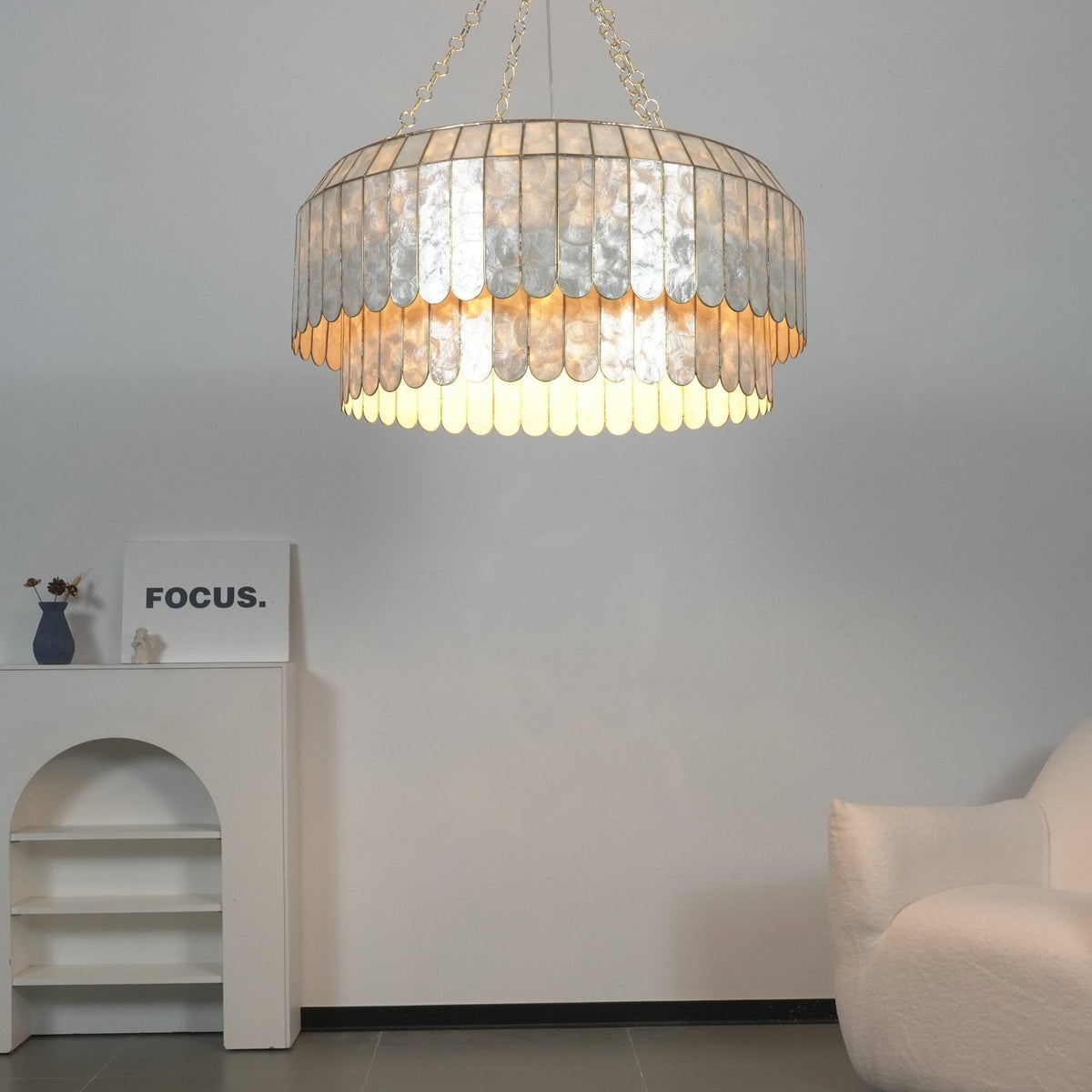 Holz Goudschelp Metaal Aurelia Kroonluchter