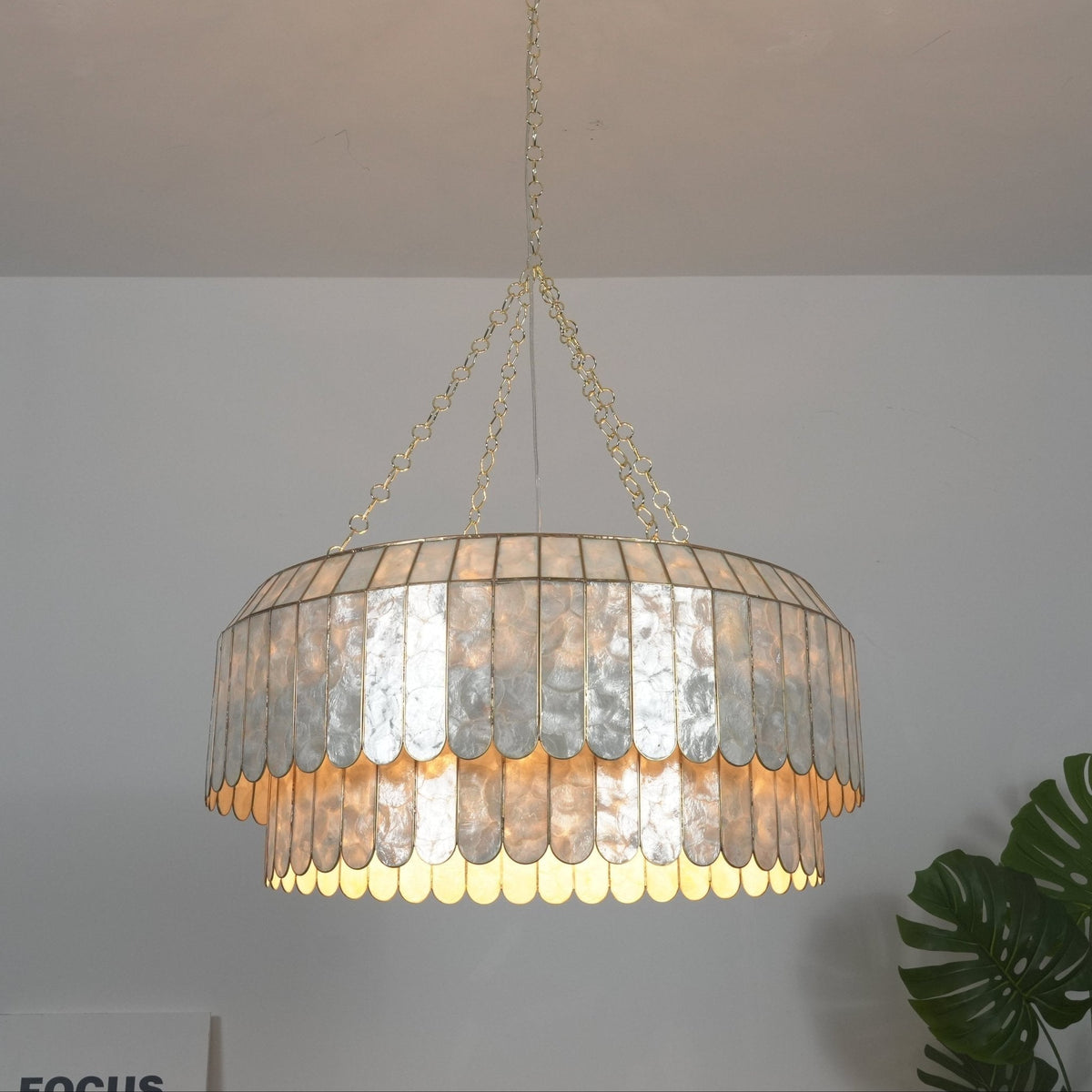 Holz Goudschelp Metaal Aurelia Kroonluchter