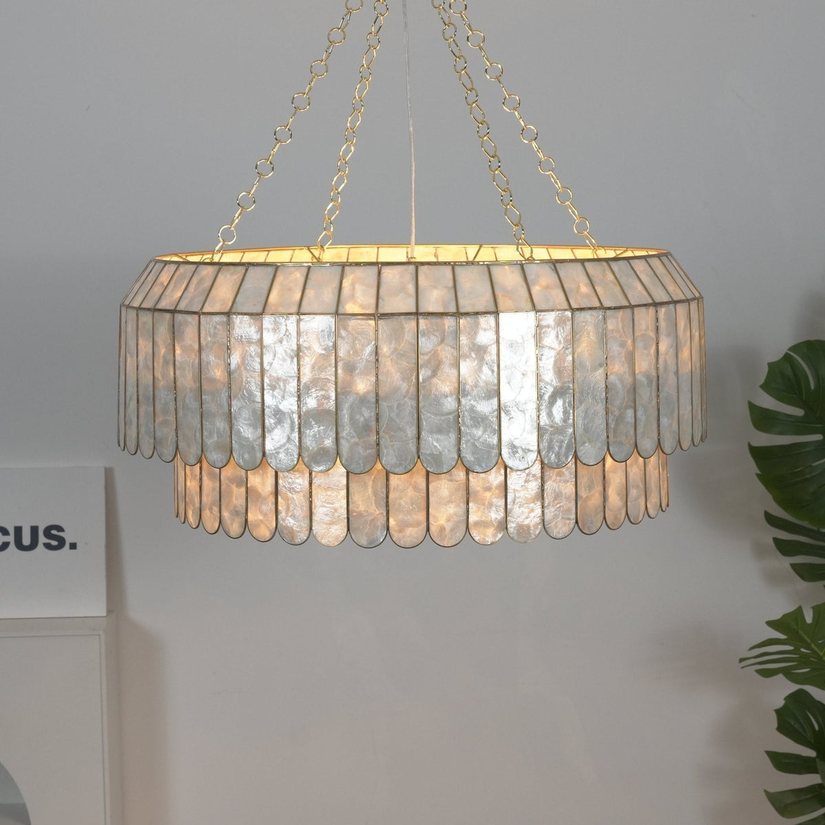 Holz Goudschelp Metaal Aurelia Kroonluchter