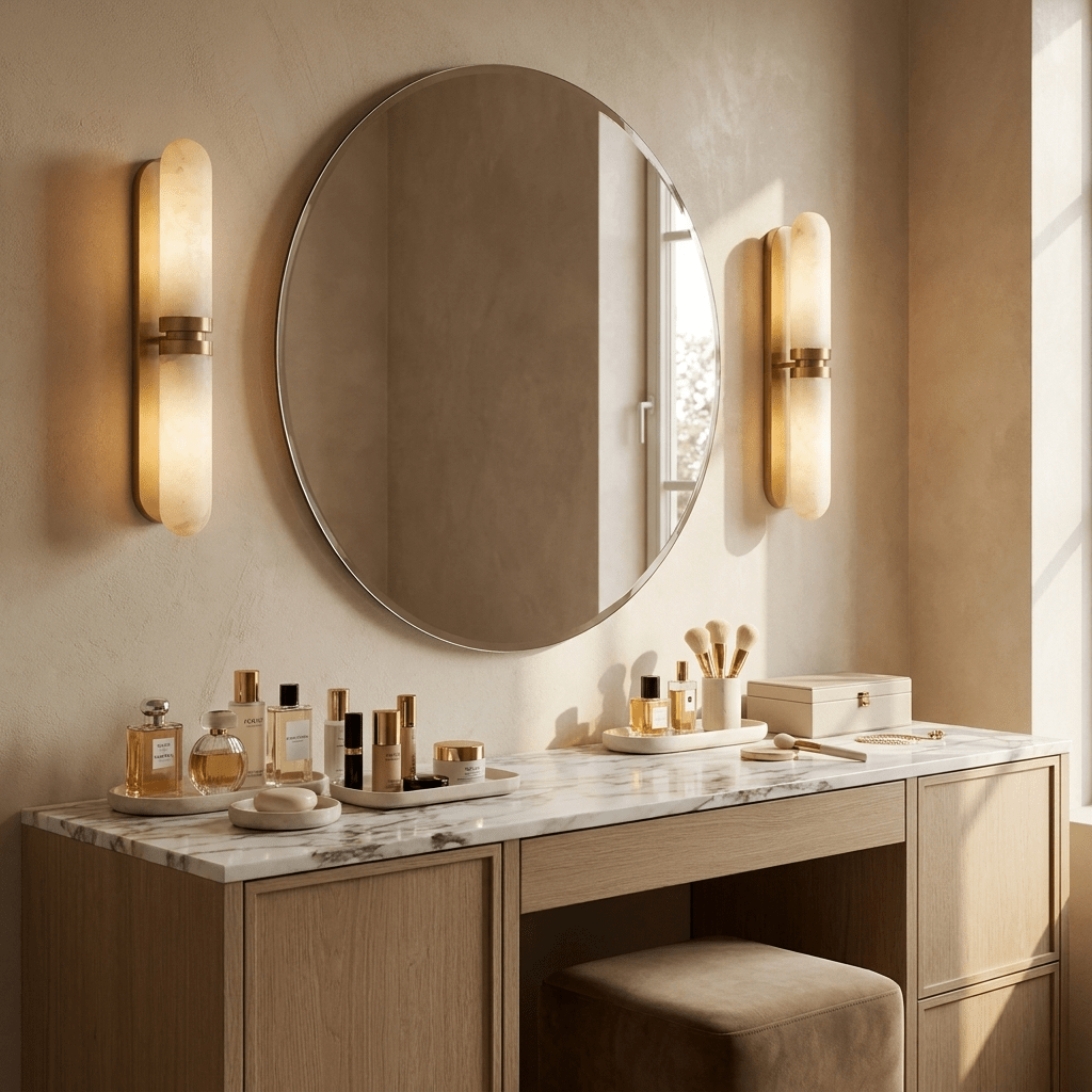 Maelisse albasten wandlamp