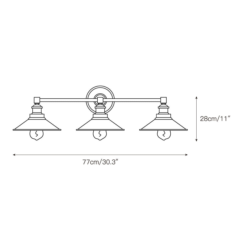 Hawken wandlamp nikkel ijzer