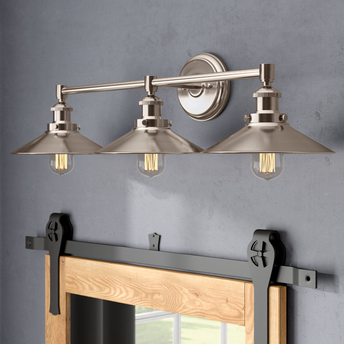 Hawken wandlamp nikkel ijzer