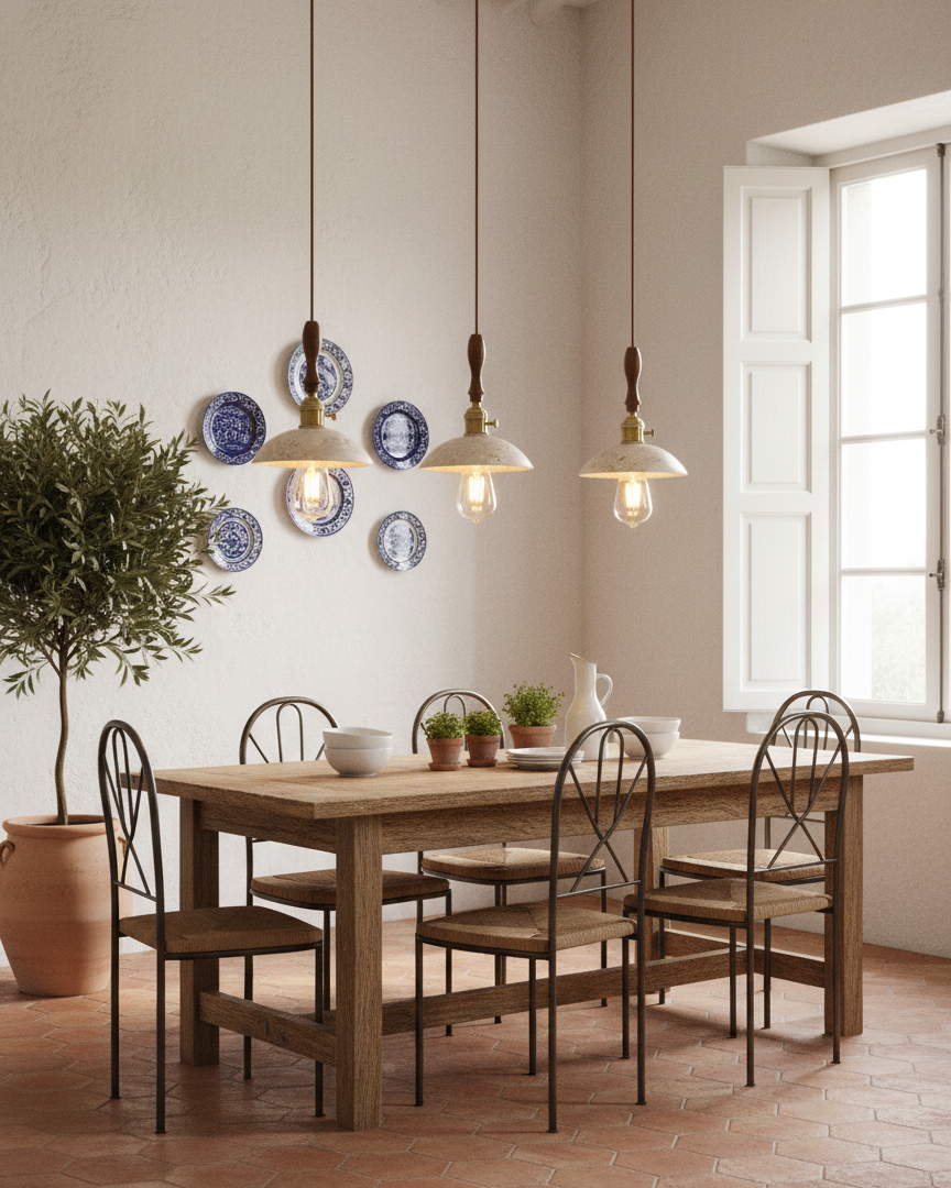 Seruine travertin hanglamp