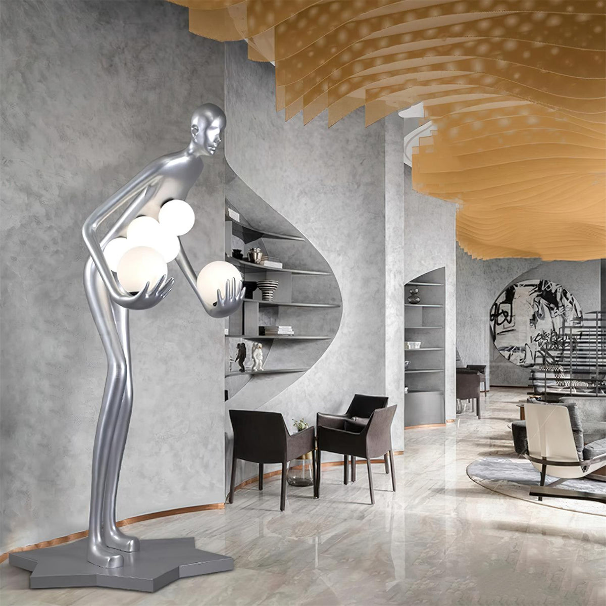 Silvaris sculpturale vloerlamp