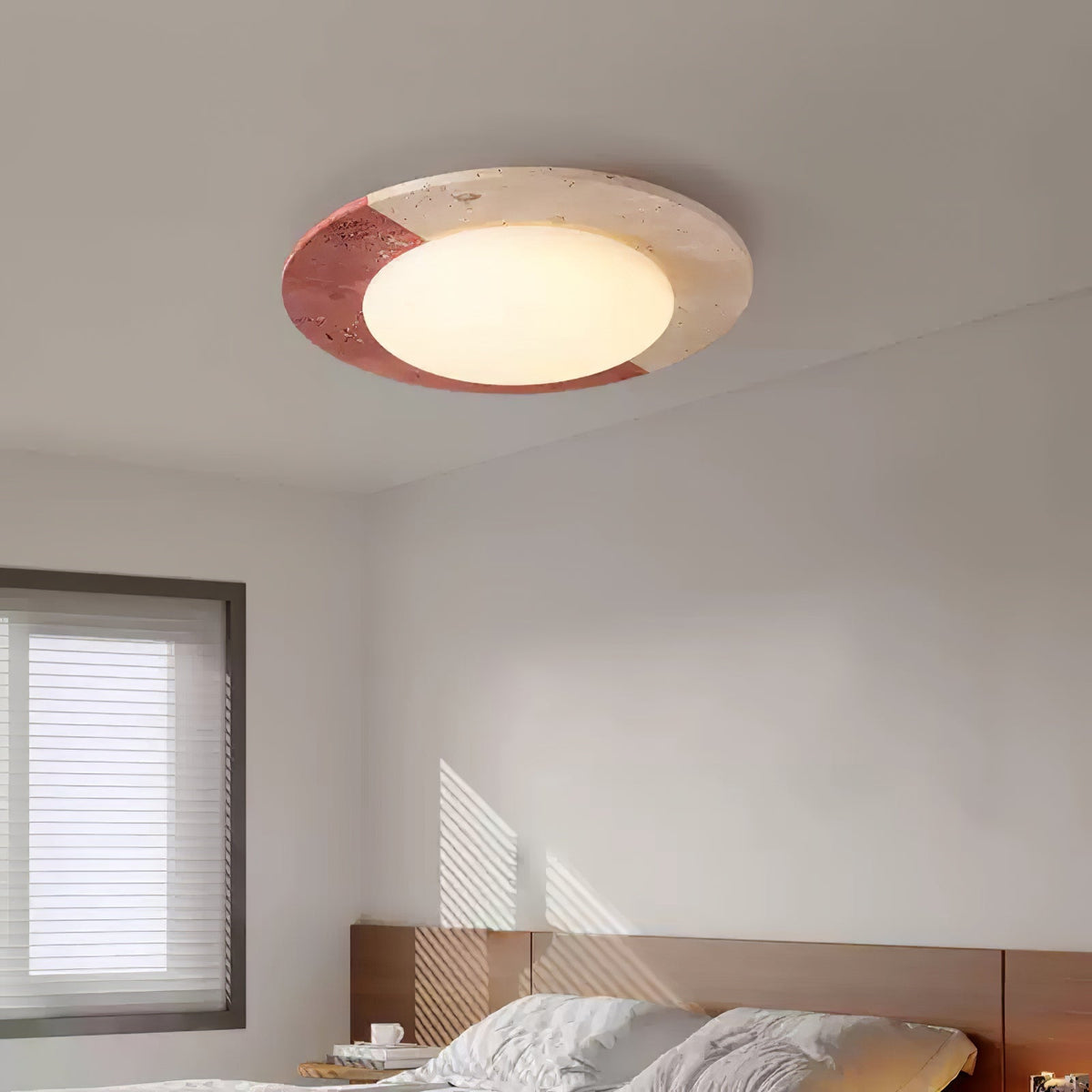Zeraeos travertin plafondlamp
