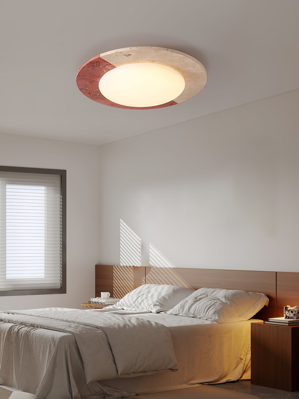 Zeraeos travertin plafondlamp