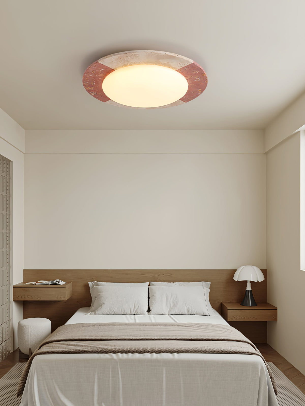 Zeraeos travertin plafondlamp