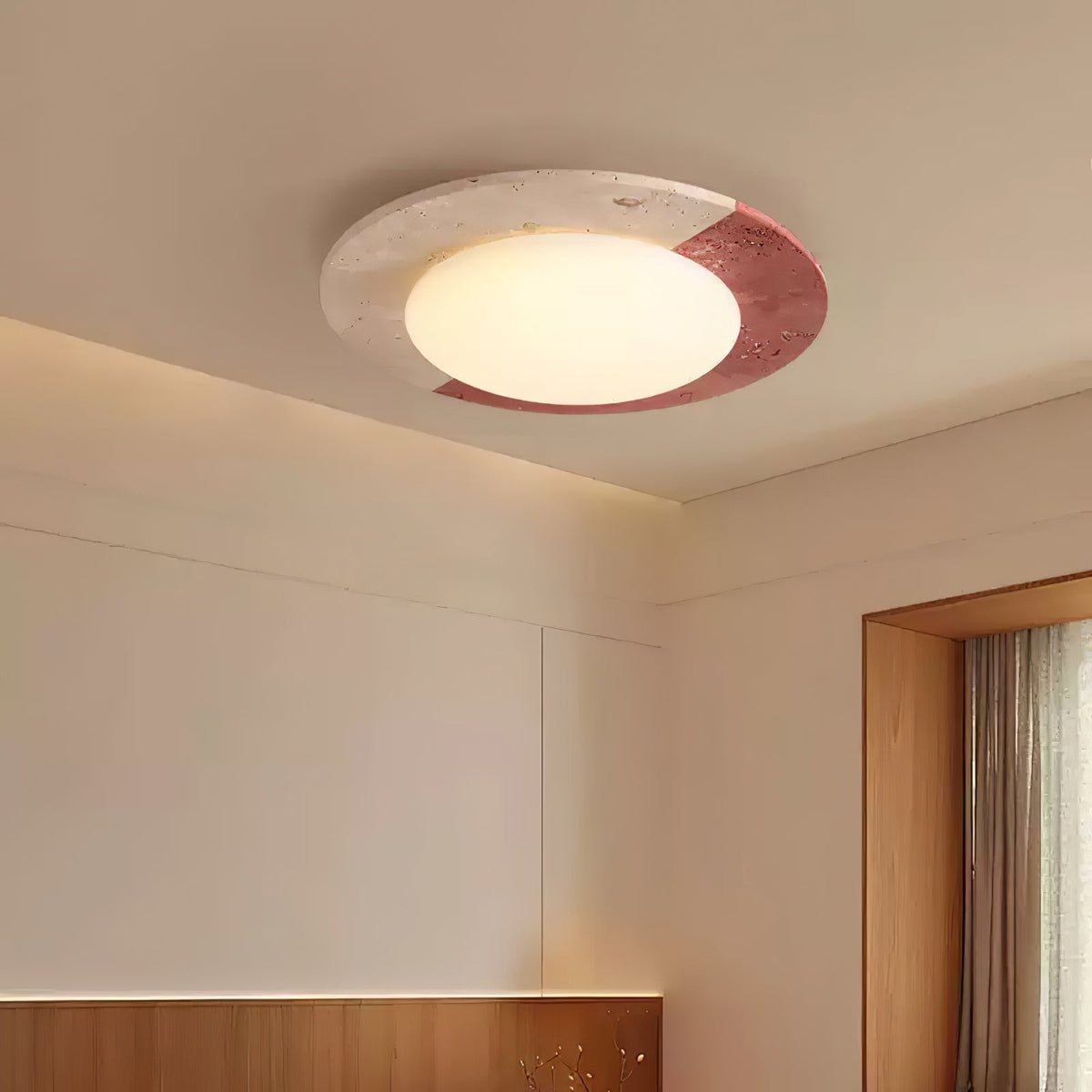 Zeraeos travertin plafondlamp