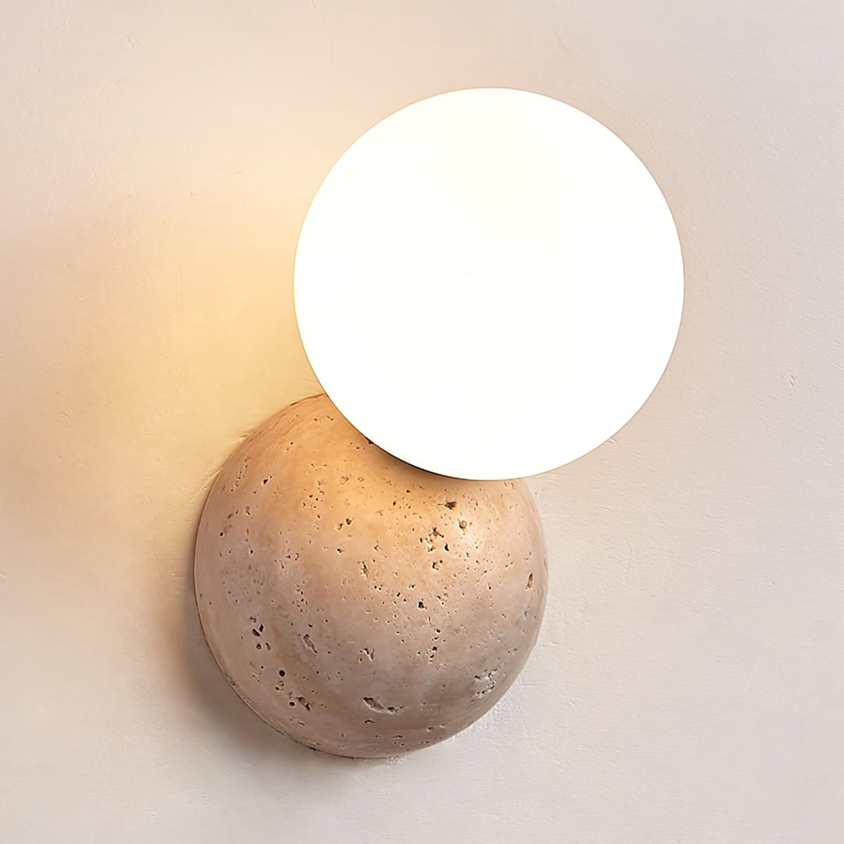 Cethair travertin wandlamp