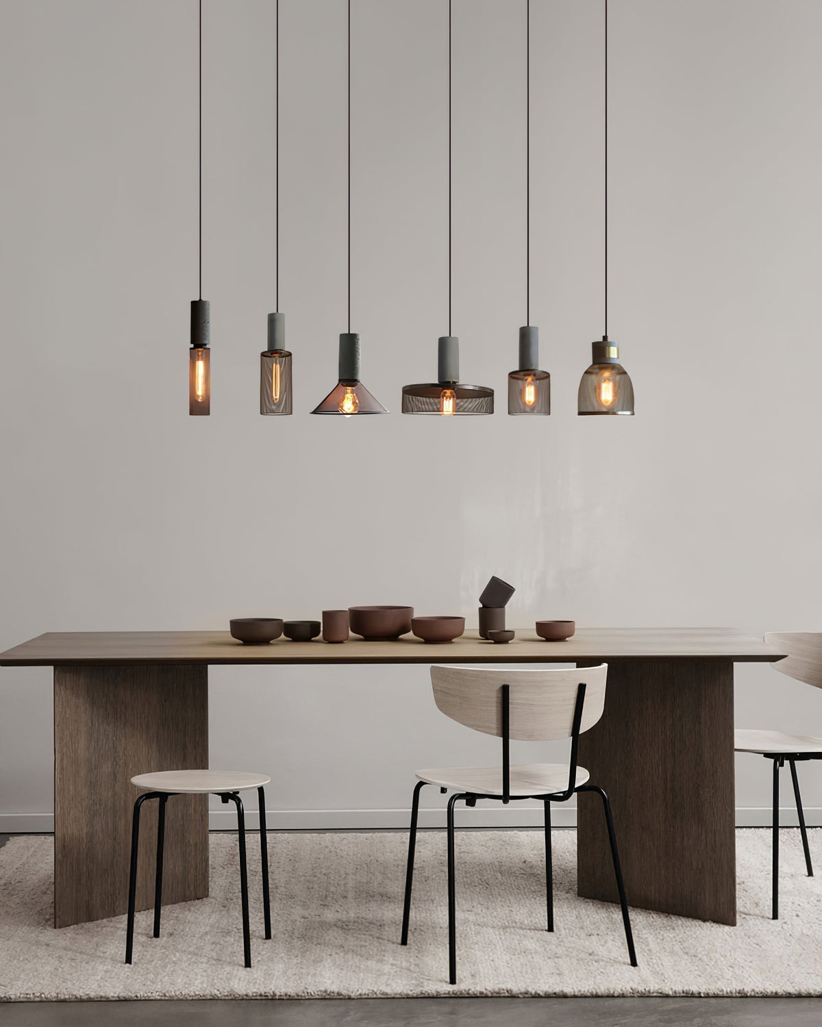 Lumeraine hanglamp van cement met mesh