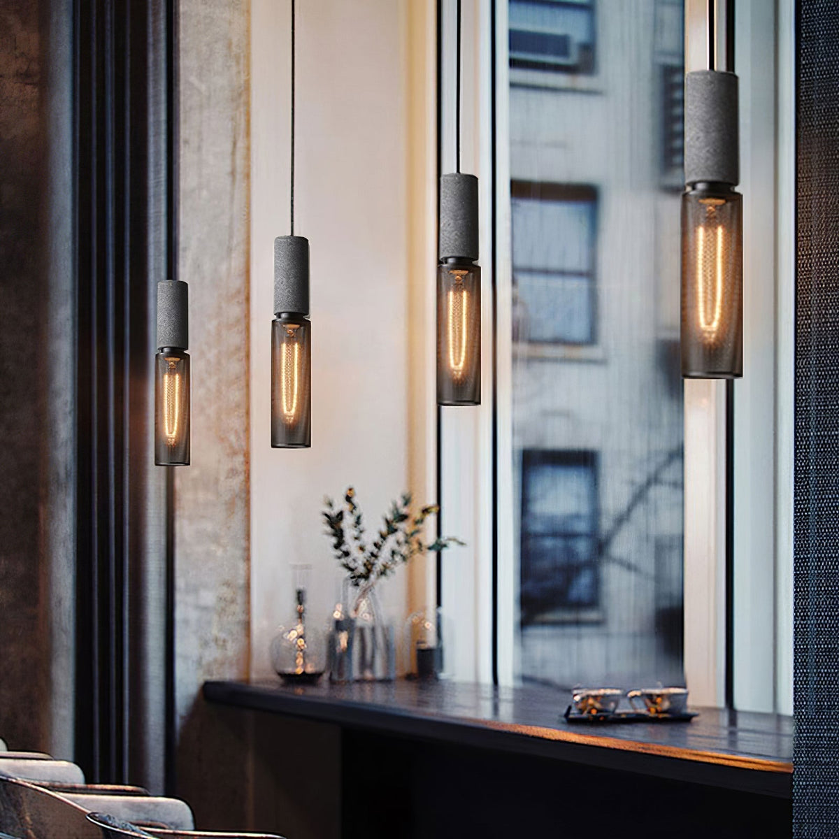 Lumeraine hanglamp van cement met mesh