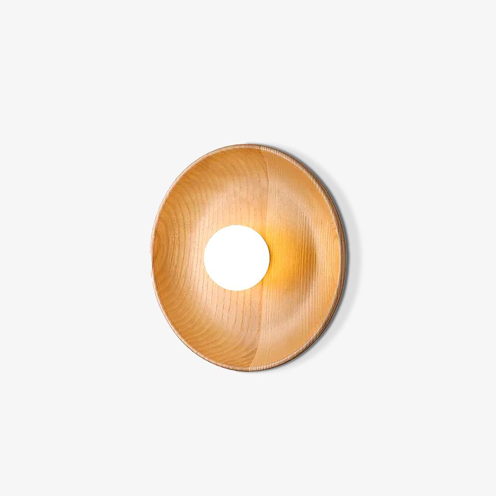 Sirixa moderne minimalistische wandlamp van glas en hout