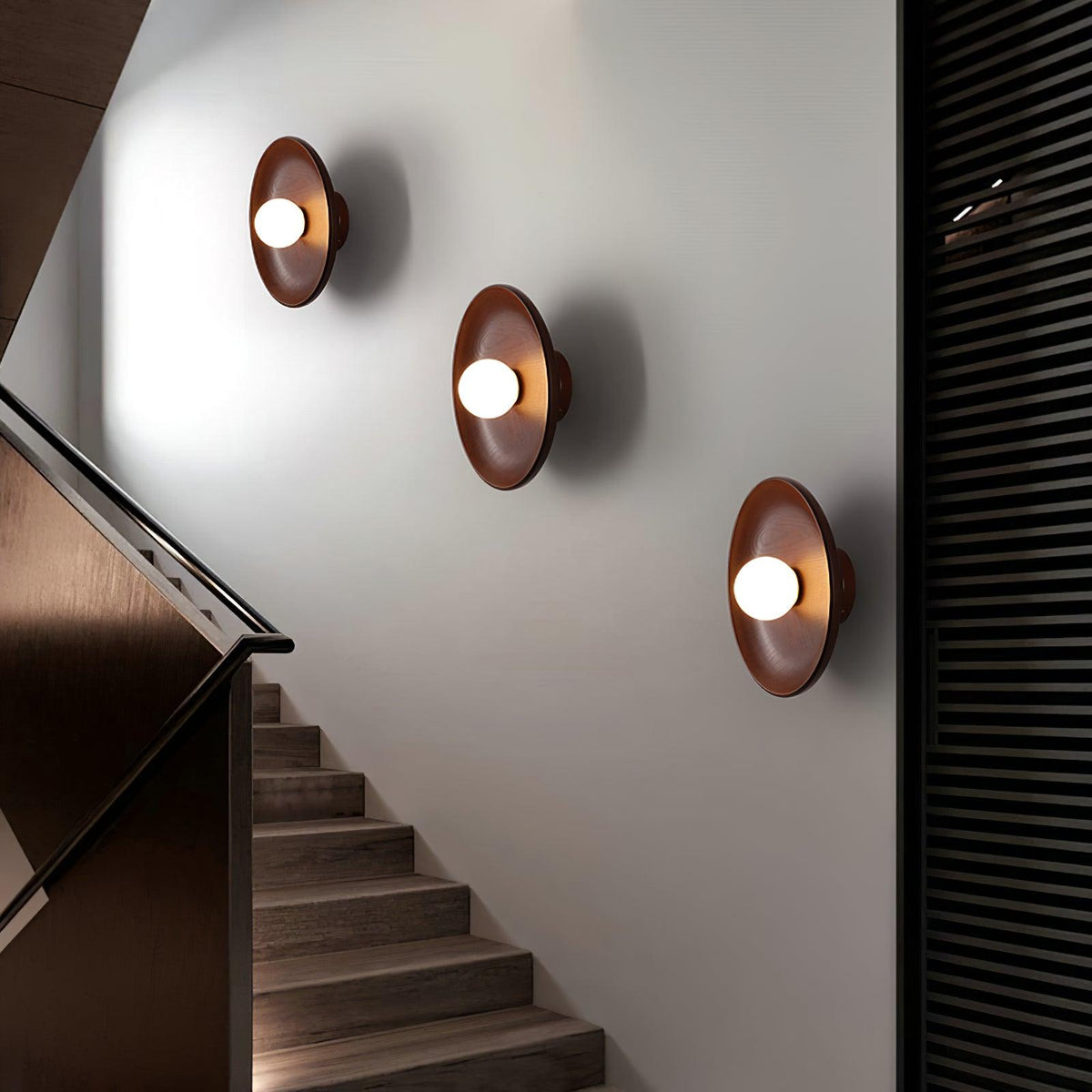Sirixa moderne minimalistische wandlamp van glas en hout