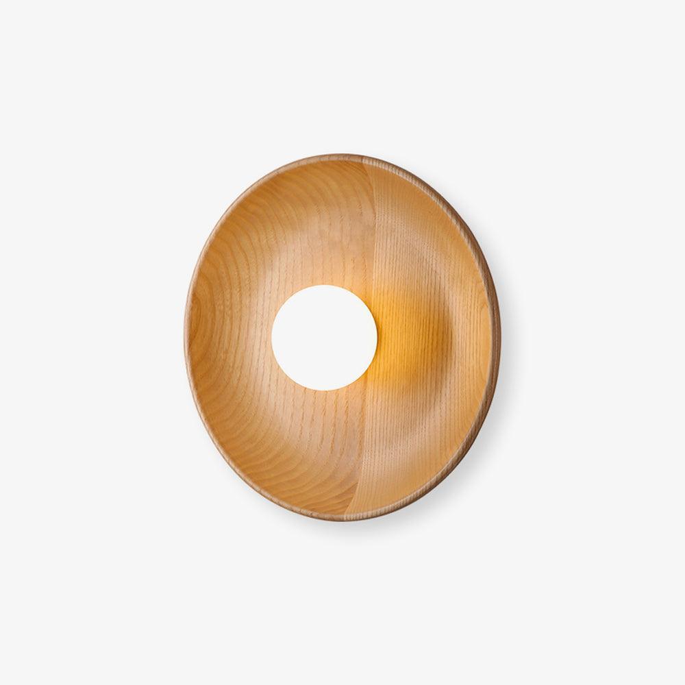 Sirixa moderne minimalistische wandlamp van glas en hout