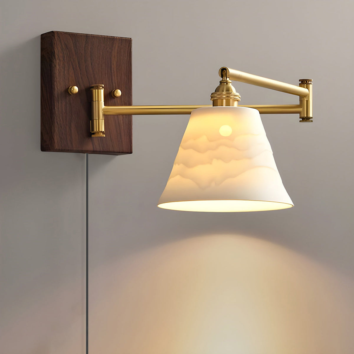 Keramische Geometry met stekker wandlamp