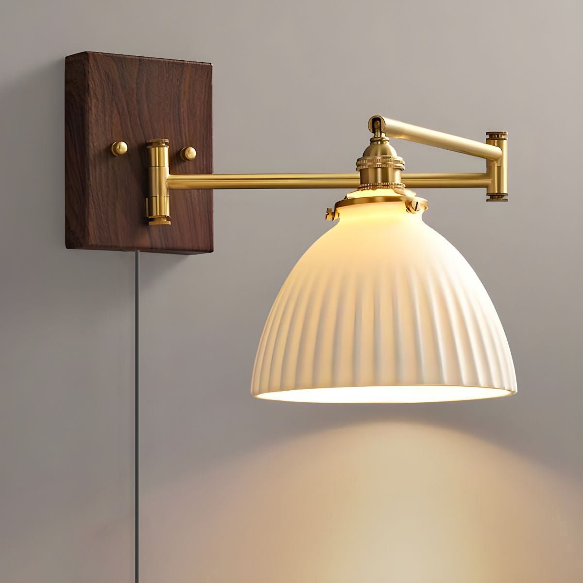 Keramische Geometry met stekker wandlamp