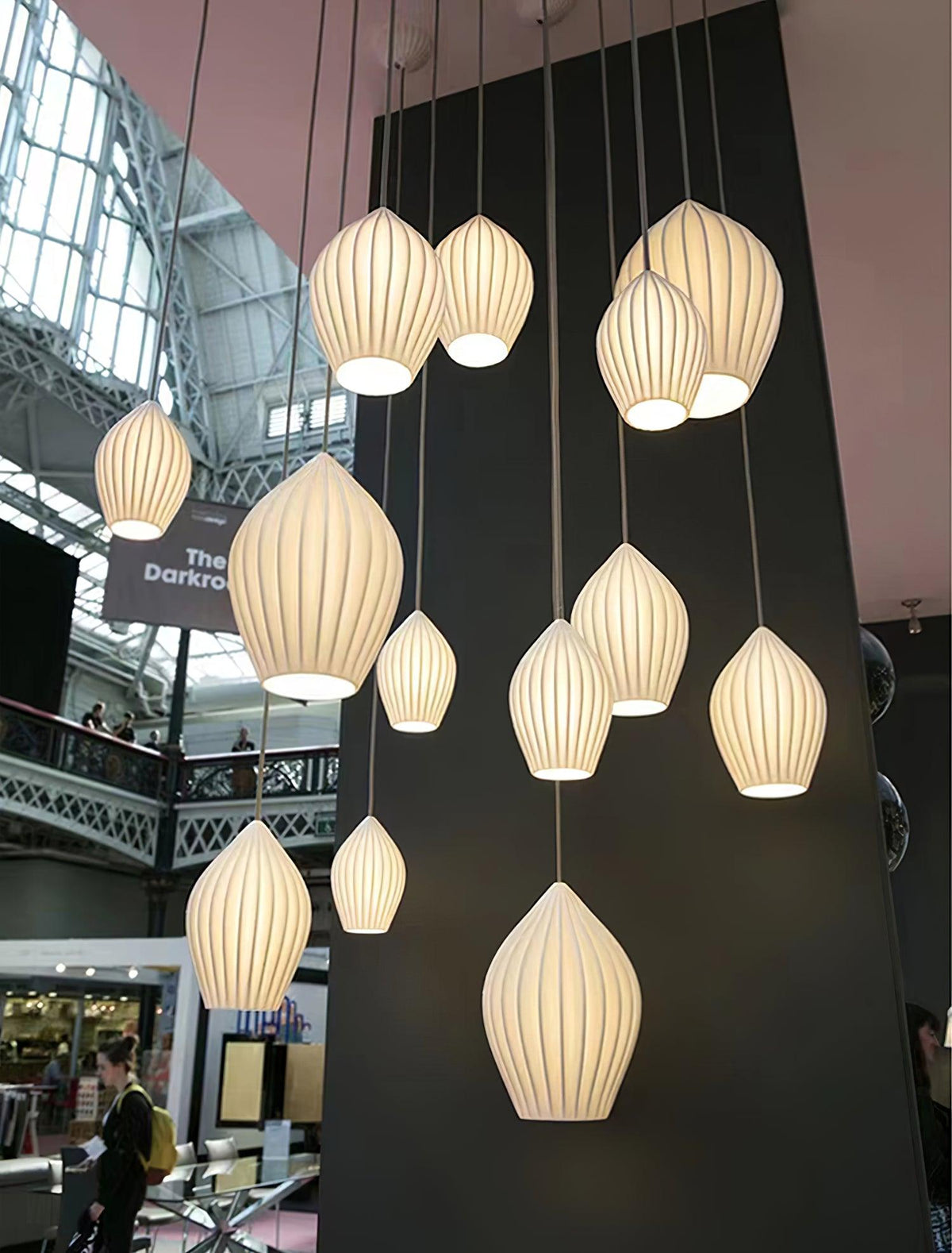 Virove hanglamp keramisch ribstructuur elegant