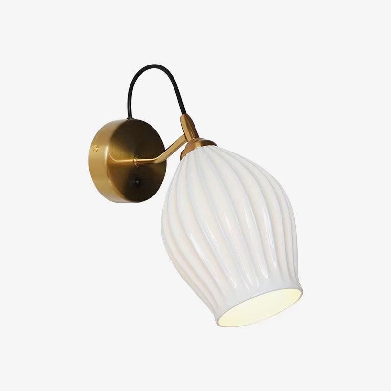 Zotalisra moderne minimalistische geribbelde wandlamp van keramiek