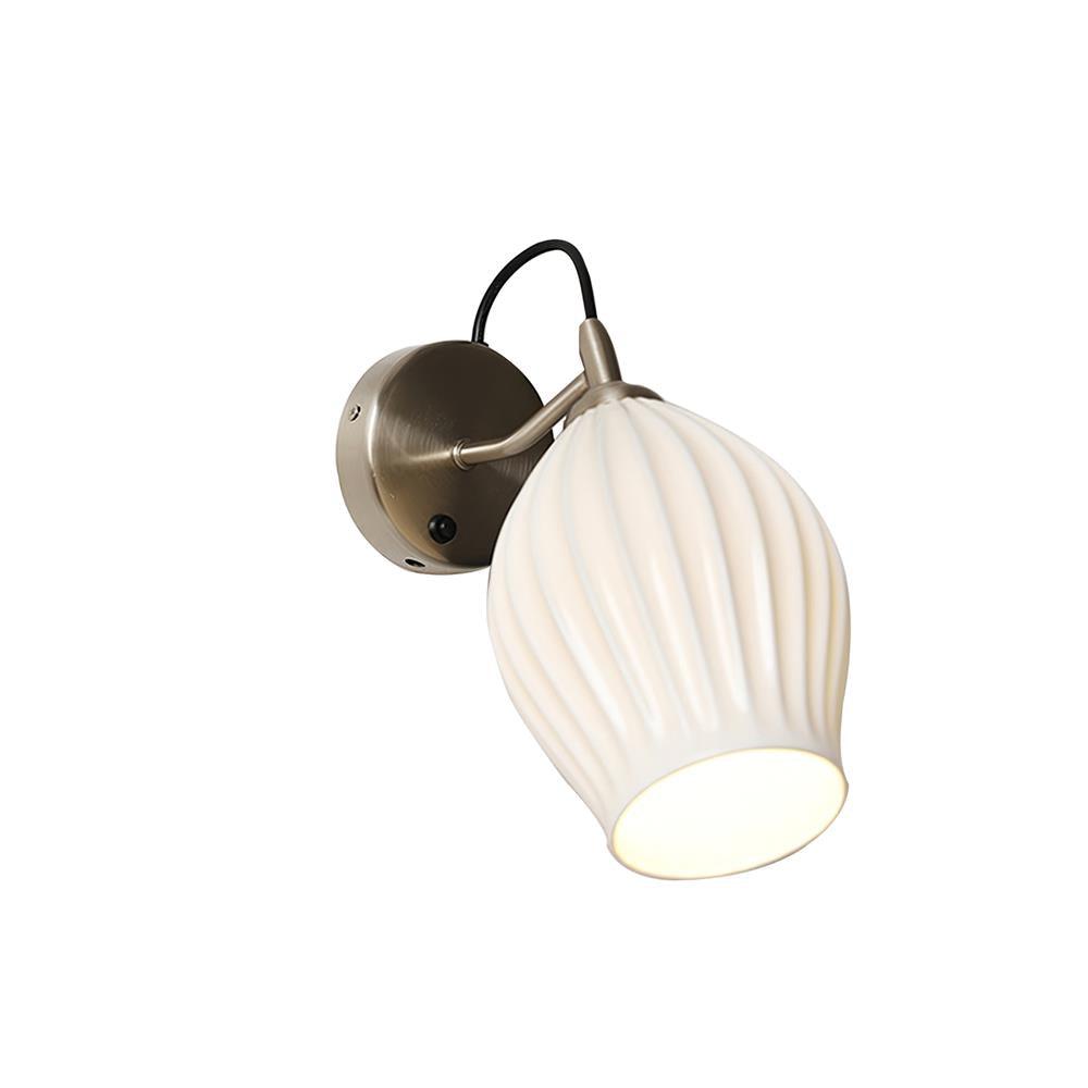 Zotalisra moderne minimalistische geribbelde wandlamp van keramiek