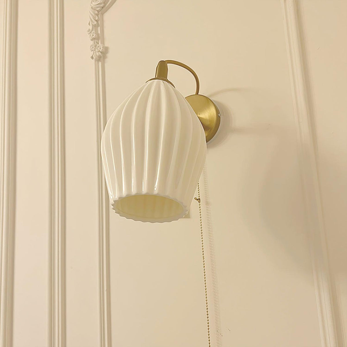 Zotalisra moderne minimalistische geribbelde wandlamp van keramiek