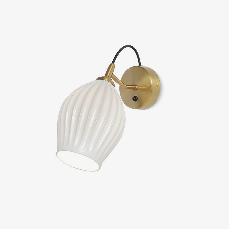 Zotalisra moderne minimalistische geribbelde wandlamp van keramiek