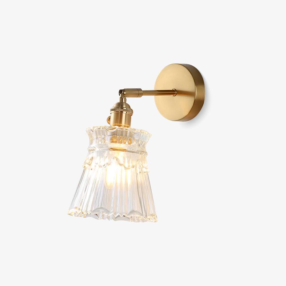 Foski wandlamp met uitlopend kristallen kap in klassieke stijl