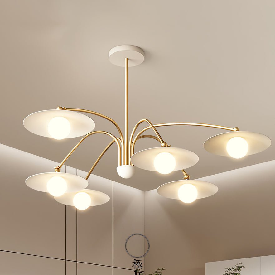 Lark kroonluchter met art deco-geïnspireerde paddenstoel