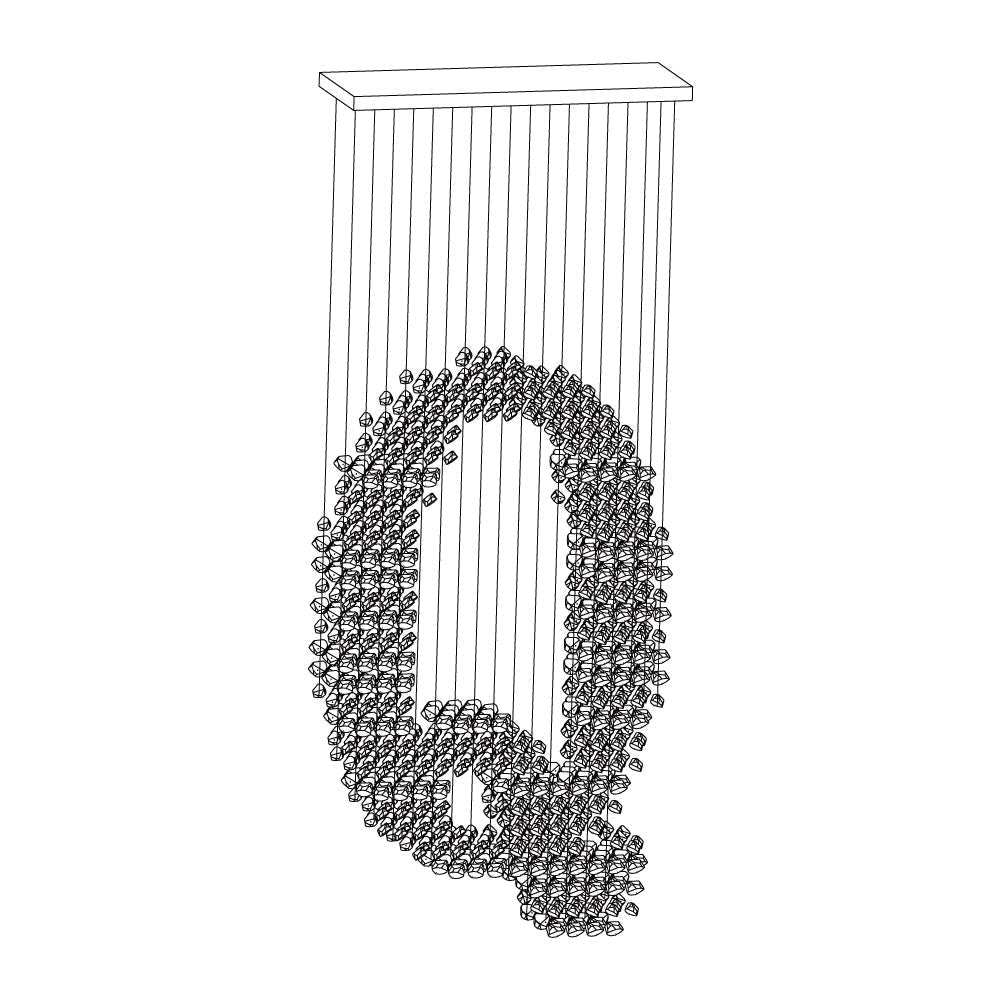 Marinelle Koolsteensculpturale Kroonluchter met Letter M tot R