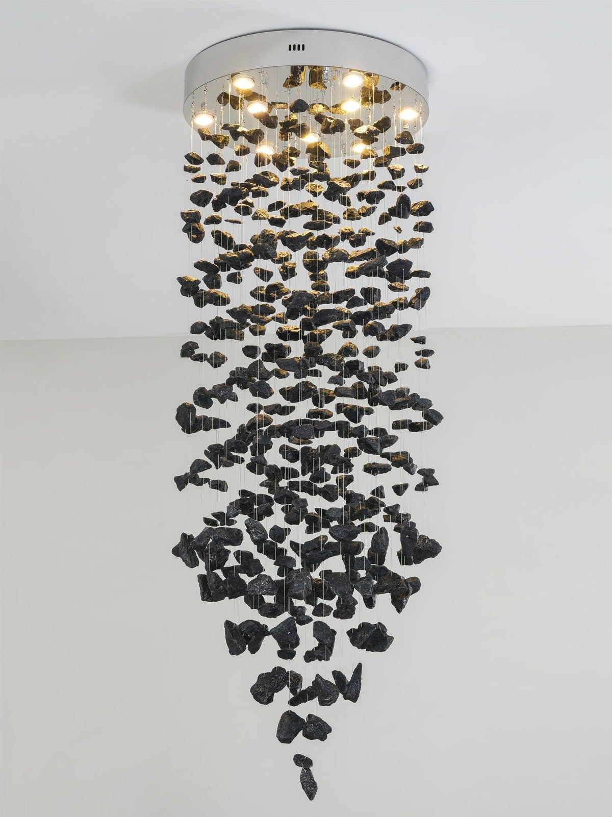 Seliian Koolsteen sculpturale kroonluchter met letters G tot L