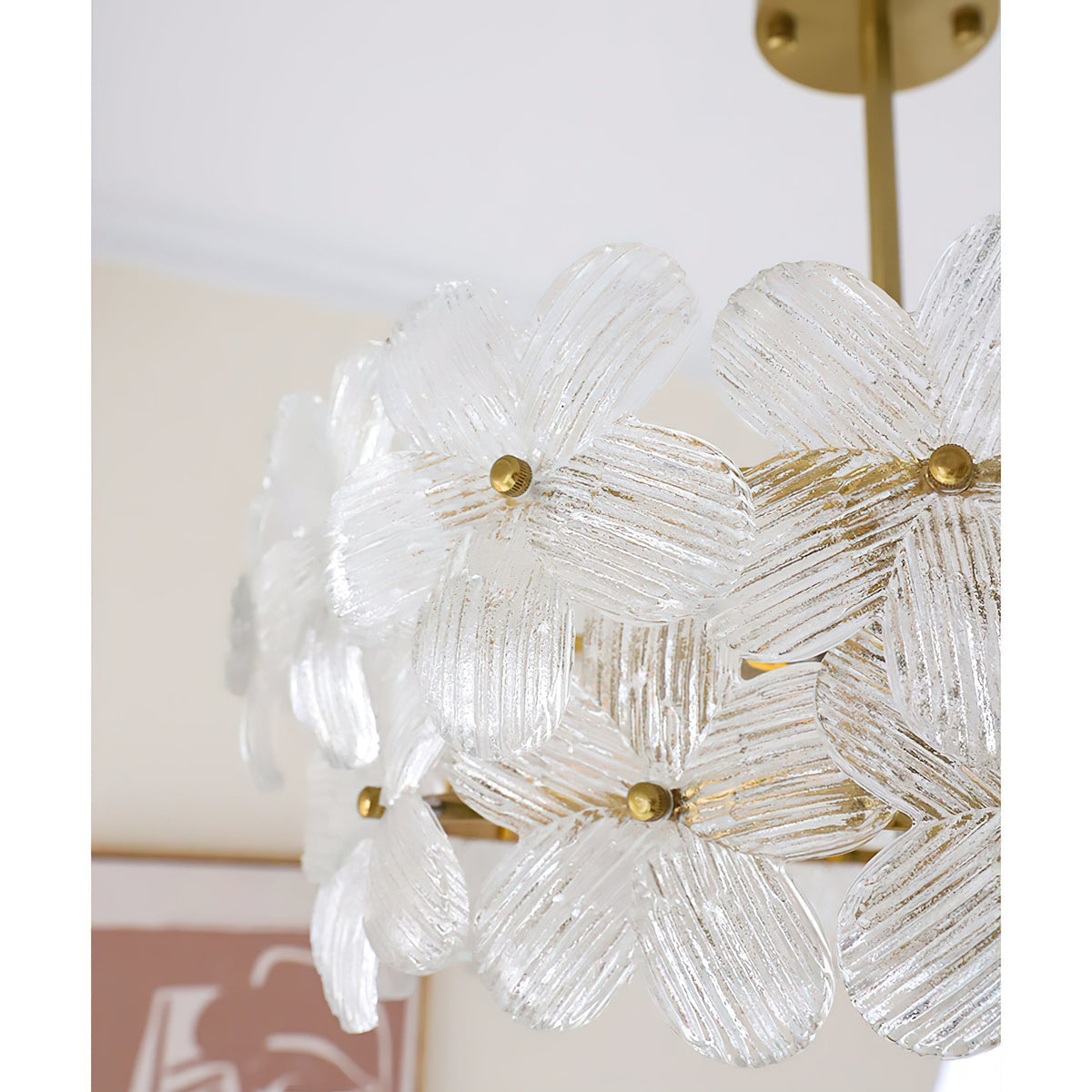 Hydrangea-glas kroonluchter