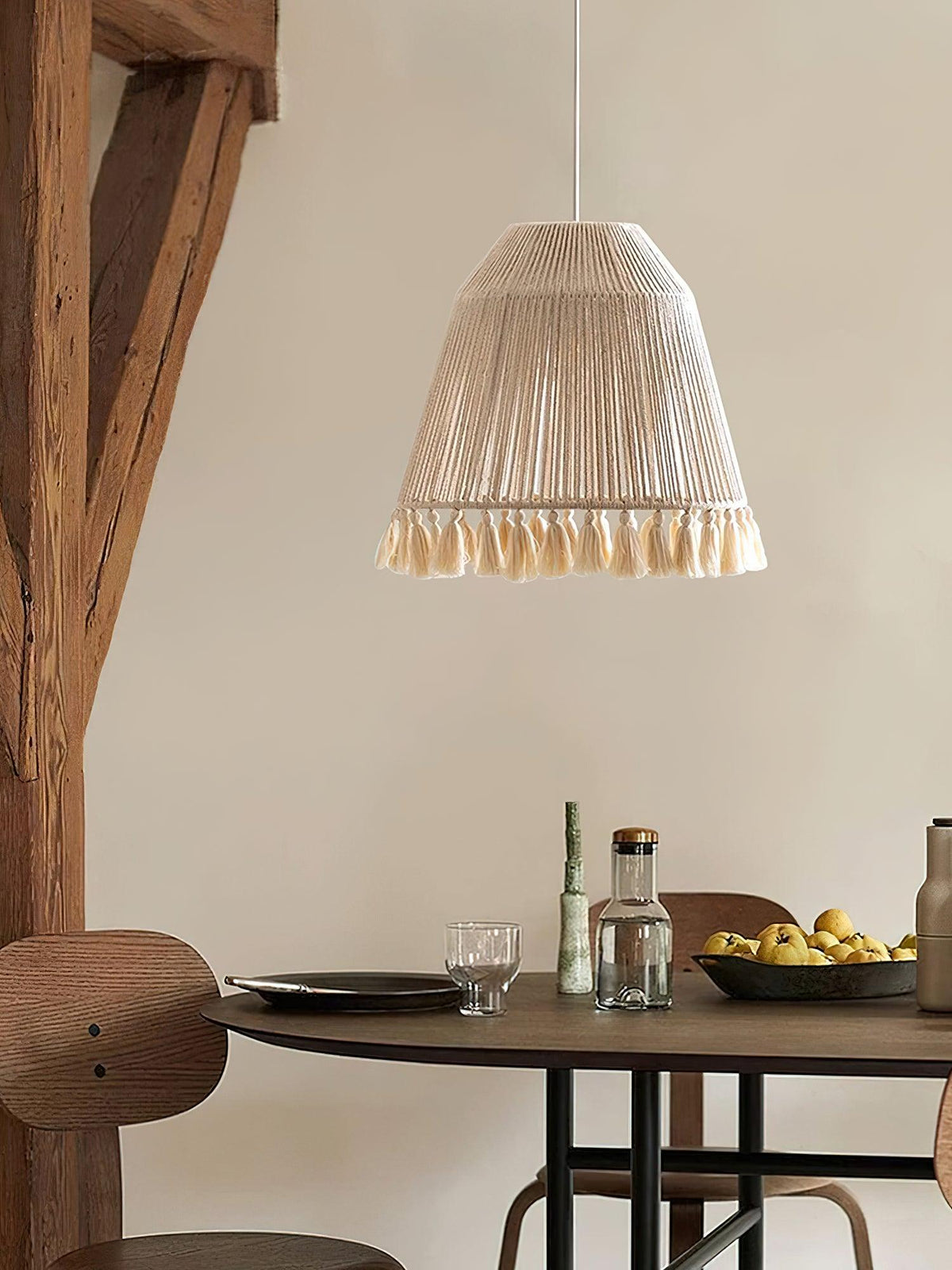 Hlugan traditionele hanglamp met touw en bloemblaadjes