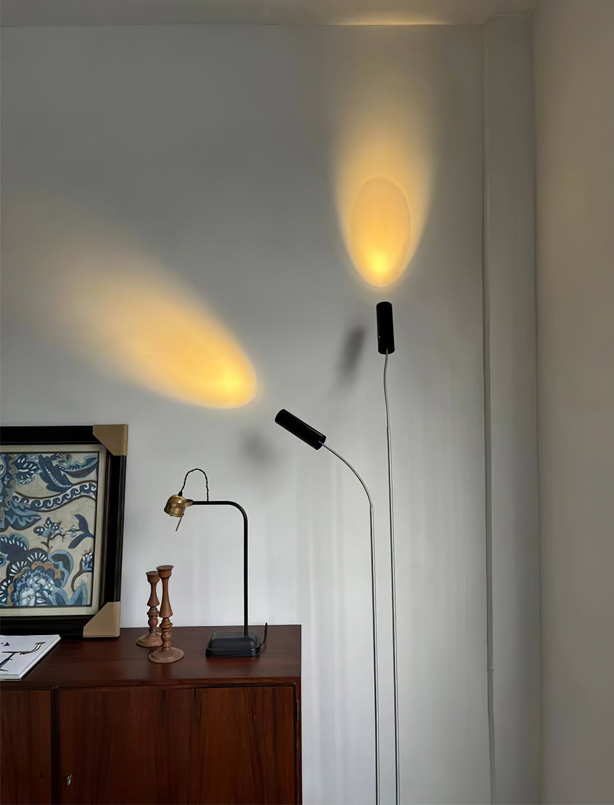 Telum minimalistisch Zwart vloerlamp