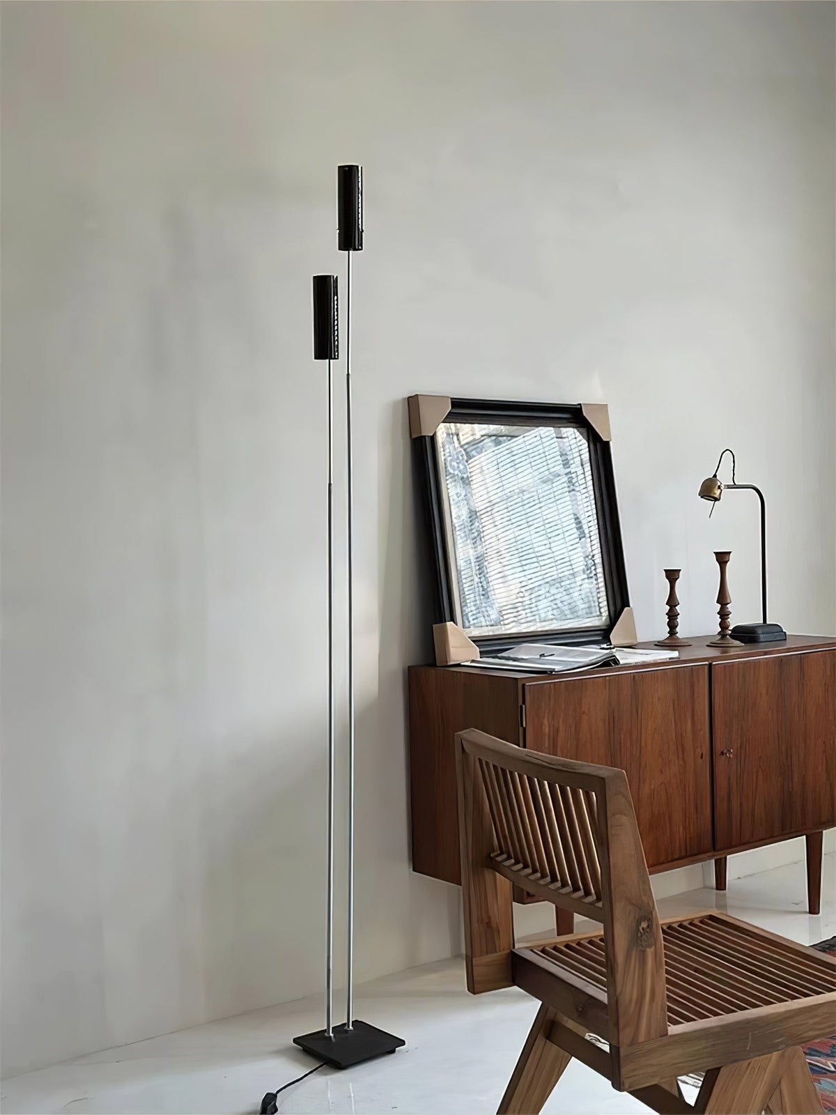 Telum minimalistisch Zwart vloerlamp
