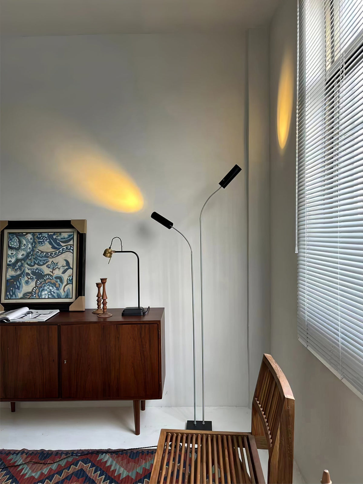 Telum minimalistisch Zwart vloerlamp