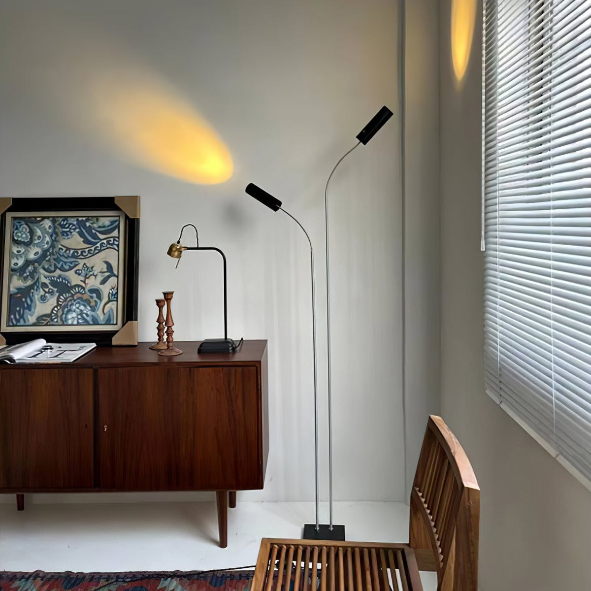Telum minimalistisch Zwart vloerlamp