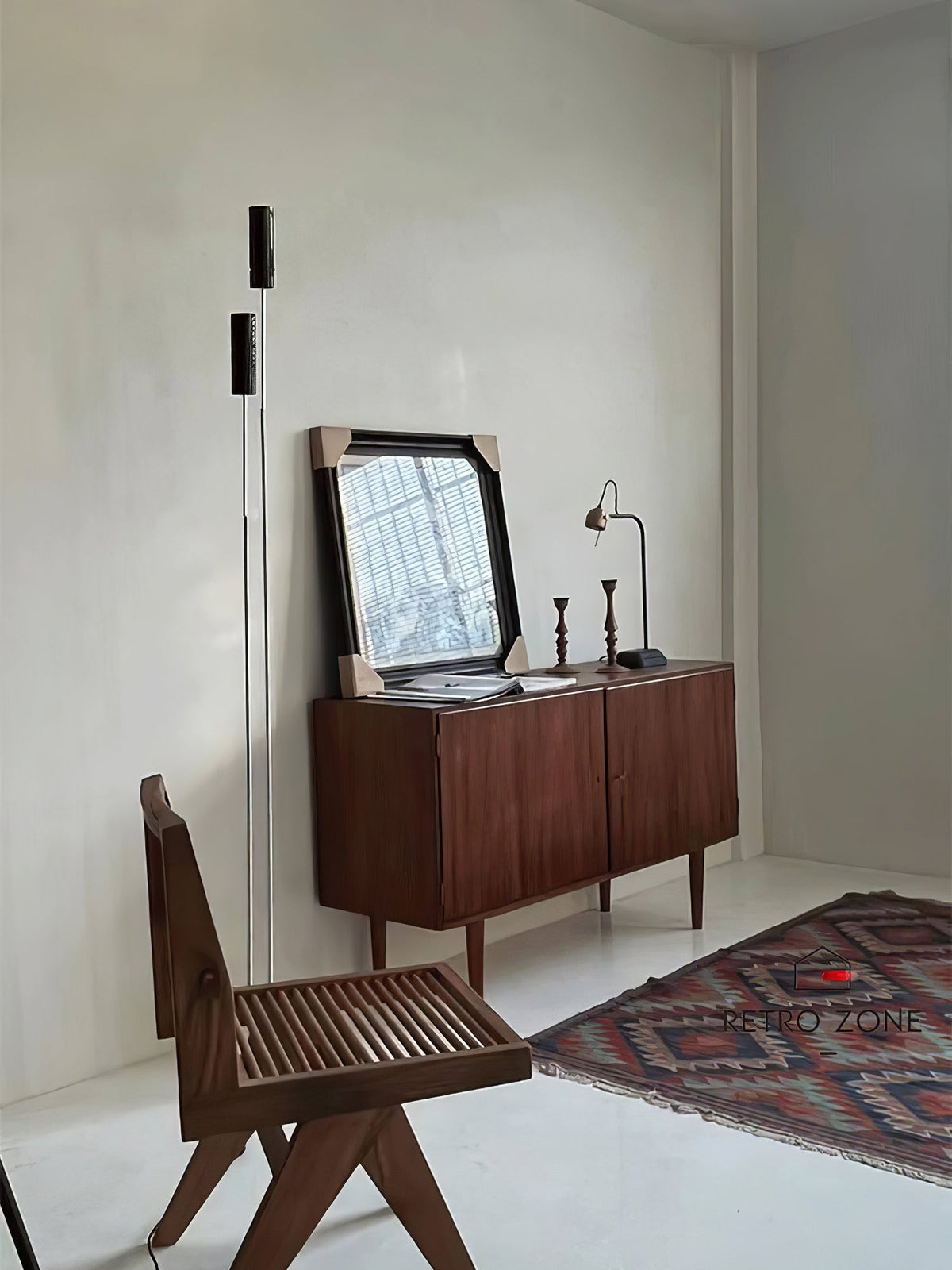 Telum minimalistisch Zwart vloerlamp